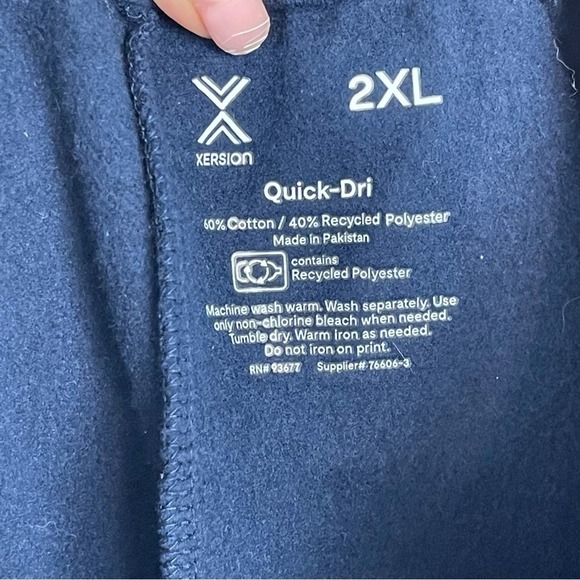 Xersion Mens Mid Rise Quick Dry Cargo Short Drawstring Waist Size 2XL Navy NWOT - Picture 10 of 11